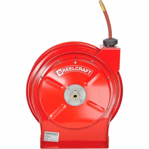 Reelcraft 5650 OLP 3/8"x50' 300 PSI Premium Duty All Steel Spring Retractable Compact Hose Reel 4 Reelcraft 5650 OLP 3/8"x50' 300 PSI Premium Duty All Steel Spring Retractable Compact Hose Reel - Image 2