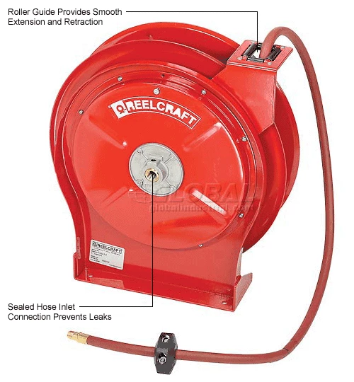 Reelcraft 5650 OLP 3/8"x50' 300 PSI Premium Duty All Steel Spring Retractable Compact Hose Reel 13 Reelcraft 5650 OLP 3/8"x50' 300 PSI Premium Duty All Steel Spring Retractable Compact Hose Reel - Image 11