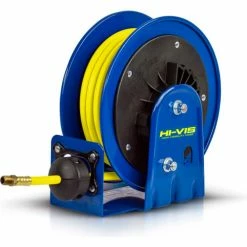 Coxreels LG-LP-320-HV 3/8" x 20' 300PSI Hi-Vis Compact Spring Retractable Low Pressure Hose Reel