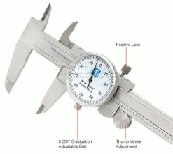 Import 6" Precision Dial Caliper With White Dial -Cord Reels Shop 534164 2wco
