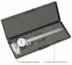 Import 6" Precision Dial Caliper With White Dial -Cord Reels Shop 534164 3wco