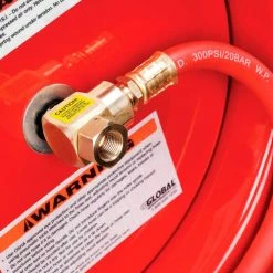 Global Industrial™ Spring Retractable Steel Hose Reel w/ 3/8" x 25'L Hose, 300 PSI -Cord Reels Shop 534172 08