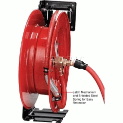 Global Industrial™ Spring Retractable Steel Hose Reel w/ 3/8" x 25'L Hose, 300 PSI -Cord Reels Shop 534172 3wco
