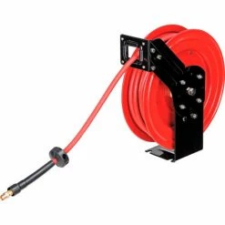Global Industrial™ Spring Retractable Steel Hose Reel w/ 3/8" x 50'L Hose, 300 PSI -Cord Reels Shop 534173 05