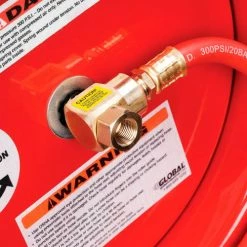 Global Industrial™ Spring Retractable Steel Hose Reel w/ 3/8" x 50'L Hose, 300 PSI -Cord Reels Shop 534173 07