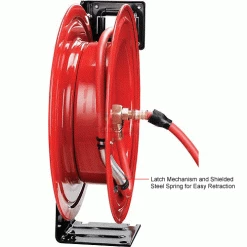Global Industrial™ Spring Retractable Steel Hose Reel w/ 3/8" x 50'L Hose, 300 PSI -Cord Reels Shop 534173 3wco