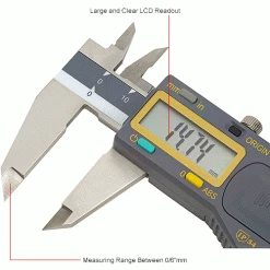 Global Industrial™ 0-6"/150MM Absolute Origin IP54 Digital Caliper W/ Factory Calibration -Cord Reels Shop 534802IN 2wco