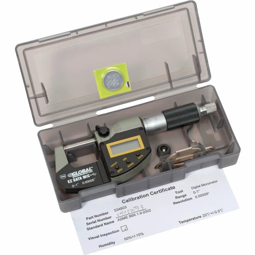Global Industrial 0-1"/25.4MM Twin Force IP65 Digital Electronic & Analog Micrometer 5 Global Industrial 0-1"/25.4MM Twin Force IP65 Digital Electronic & Analog Micrometer - Image 3