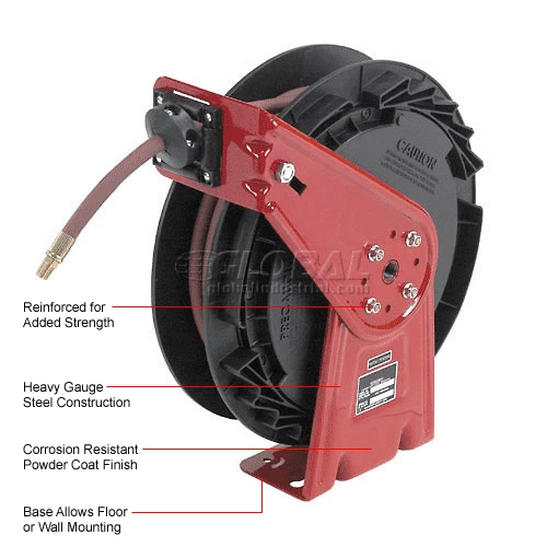 Reelcraft RT435-OLP 1/4"x 35' 300 PSI Medium Duty Low Pressure Spring Retractable Hose Reel 3 Reelcraft RT435-OLP 1/4"x 35' 300 PSI Medium Duty Low Pressure Spring Retractable Hose Reel