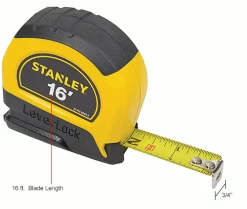 Stanley® Leverlock® STHT30812 Tape Rule 3/4" X 16' Tape Measure -Cord Reels Shop B2199554IN dim