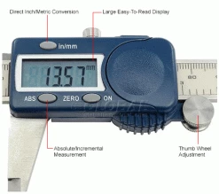 Fowler 54-101-150-2 Xtra-Value Cal 0-6''/150MM Large Easy-Read Display Stainless Digital Caliper -Cord Reels Shop B228404 2wco