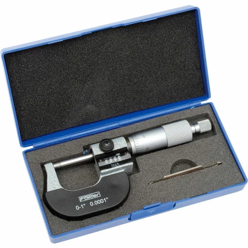 Fowler 52-224-001-1 0-1" Mechanical Outside Micrometer W/Digital Counter & Ratchet Stop Thimble 3 Fowler 52-224-001-1 0-1" Mechanical Outside Micrometer W/Digital Counter & Ratchet Stop Thimble
