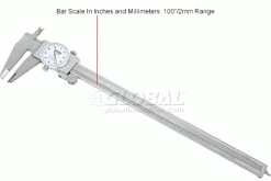 Fowler 52-008-712-0 0-12" Shockproof Dial Caliper White Dial -Cord Reels Shop B228434IN 1wco