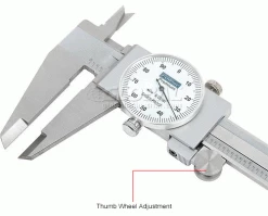 Fowler 52-008-712-0 0-12" Shockproof Dial Caliper White Dial -Cord Reels Shop B228434IN 4wco