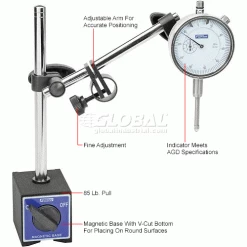 Fowler 52-585-110-0 Magnetic Base with Fine Adjust and Dial Indicator Combo -Cord Reels Shop B228444 1wco