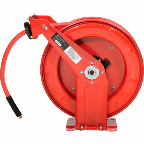 Florida Pneumatic 6801 3/8"x50' 300 PSI Spring Retractable Low Pressure Steel Hose Reel 4 Florida Pneumatic 6801 3/8"x50' 300 PSI Spring Retractable Low Pressure Steel Hose Reel - Image 2