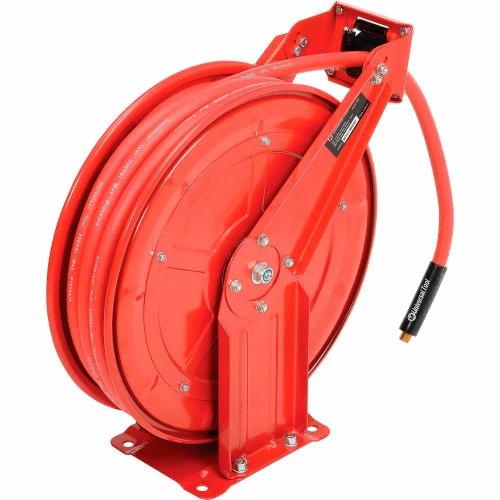 Florida Pneumatic 6801 3/8"x50' 300 PSI Spring Retractable Low Pressure Steel Hose Reel 5 Florida Pneumatic 6801 3/8"x50' 300 PSI Spring Retractable Low Pressure Steel Hose Reel - Image 3