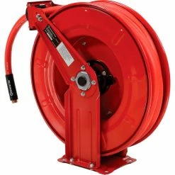 Florida Pneumatic 6802 1/2"x50' 300 PSI Spring Retractable Low Pressure Steel Hose Reel -Cord Reels Shop B236308 03