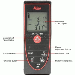 Leica DISTO™ D2 US 320ft Bluetooth 4.0 Laser Distance Meter, 838725