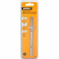 Johnson Level & Tool Johnson Level 7202 6" Stainless Steel Pocket Clip Rule