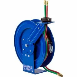 Coxreels P-WT-125 1/4"x25' 200 PSI Spring Retractable Steel Welding Cable Reel W/ T-Grade Hose