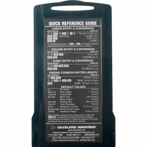 Calculated Industries Construction Master Pro - Advanced Construction-Math Feet-Inch-Fraction and Metric Calculator 5 Calculated Industries Construction Master Pro - Advanced Construction-Math Feet-Inch-Fraction and Metric Calculator - Image 3
