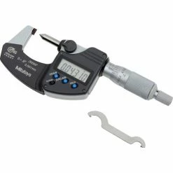 Mitutoyo 342-371-30 Digimatic 0-.8"/20MM Crimp Height Micrometer Data Output & Ratchet Stop Thimble
