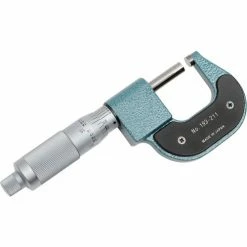Mitutoyo 193-211 0-1" Mechanical Outside Micrometer W/Digital Counter & Ratchet Friction Thimble -Cord Reels Shop B611811 03