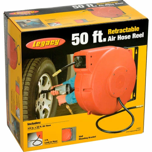 Legacy™ L8250 3/8"x50' 300 PSI Enclosed Chassis Spring Retractable Plastic Air Hose Reel 7 Legacy™ L8250 3/8"x50' 300 PSI Enclosed Chassis Spring Retractable Plastic Air Hose Reel - Image 5