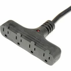 NightStick Bayco® Professional Quad-Tap Extension Cord SL-8904-40, 40'L Cord, 12/3 GA -Cord Reels Shop B790513 06