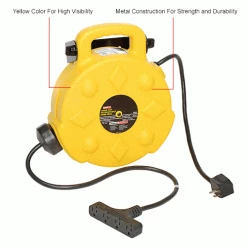 NightStick Bayco® Professional Quad-Tap Extension Cord SL-8904, 50'L Cord, 12/3 GA -Cord Reels Shop B790533IN 1wco