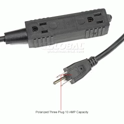 NightStick Bayco® Triple Tap Extension Cord SL-800, Retractable Reel, 30'L Cord, 16/3 GA, Yellow -Cord Reels Shop B790610IN 4wco