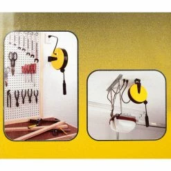 NightStick Bayco® Triple Tap Extension Cord SL-800, Retractable Reel, 30'L Cord, 16/3 GA, Yellow -Cord Reels Shop B790610 07