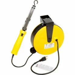 Cord Reels Shop 19 Bayco® SL-864 60 LED Work Light, Retractable Cord Reel, 50'L Cord, 18/2 GA, Yellow