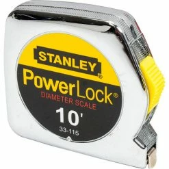 Stanley 33-115 PowerLock® 1/4"x10' Pocket Tape Rule W/Diameter Scale -Cord Reels Shop B983576 02