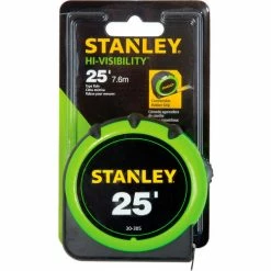 Stanley 30-305 1" x 25' High-Visibility Tape Rule -Cord Reels Shop B983631 04
