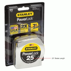 Stanley 33-425 PowerLock® 1" x 25' Classic Tape Measure 21 Stanley 33-425 PowerLock® 1" x 25' Classic Tape Measure -Cord Reels Shop B983634IN 4wco
