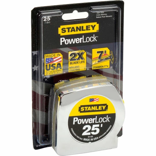 Stanley 33-425 PowerLock® 1" x 25' Classic Tape Measure 4 Stanley 33-425 PowerLock® 1" x 25' Classic Tape Measure - Image 2