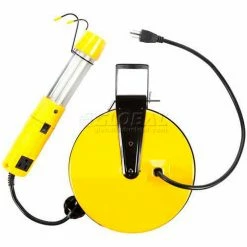 Bayco® Work Light W/Tap & Magnet SL-825, Retractable Reel, 40'L Cord, 16/3 GA, YW, 4-PK - Pkg Qty 4
