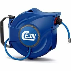 Cejn® Retractable Safety Air Hose Reel Spring Rewind 1/2" PUR Hose 26' OAL 1/2" Male NPT