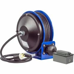 Coxreels PC10-3016-F Compact Efficient Heavy Duty Power Cord Reel w/Duplex GFCI Metal Recept, 16 Ga.