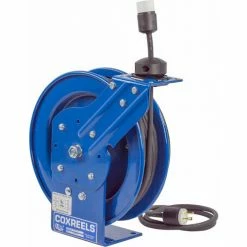 Coxreels PC13-3512-A Power Cord Spring Rewind Reel: Single Industrial Receptacle, 35' Cord, 12 AWG