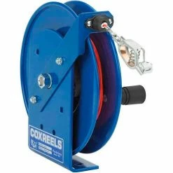 Coxreels Static Discharge Hand Crank Cable Reel: 200' Cable, Stainless Steel