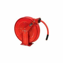 Florida Pneumatic 6802 1/2"x50' 300 PSI Spring Retractable Low Pressure Steel Hose Reel -Cord Reels Shop FPM 6802