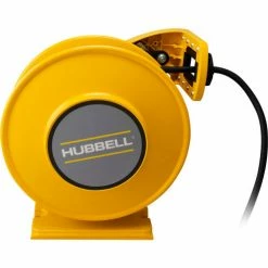 Hubbell - Gleason Hubbell ACA12345-BC20 Industrial Duty Cord Reel with Bare End on Cord - 12/3c x 45', 20A, Aluminum