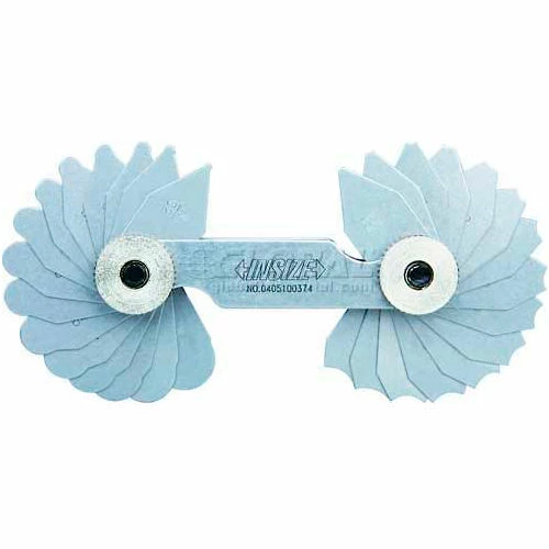 INSIZE Radius Gage Sete, 4801-16E1, 17/32 - 1 Range, Concave & Convex Blades, 16/16 Pcs 3 INSIZE Radius Gage Sete, 4801-16E1, 17/32 - 1 Range, Concave & Convex Blades, 16/16 Pcs