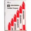 Johnson Level & Tool Tru-Line® Lumber Crayons, 12 Pack - Red