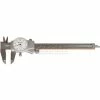 Mitutoyo 505-736 0-6" Dial Caliper W/White Dial & Carbide Jaws