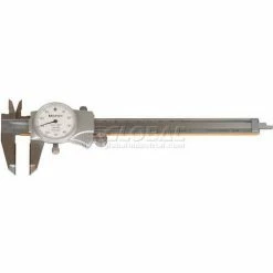Mitutoyo 505-736 0-6" Dial Caliper W/White Dial & Carbide Jaws