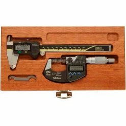 Mitutoyo 64PKA076B Digimatic 2-Piece Caliper & Micrometer Tool Kit (500-196-30 & 293-340-30)